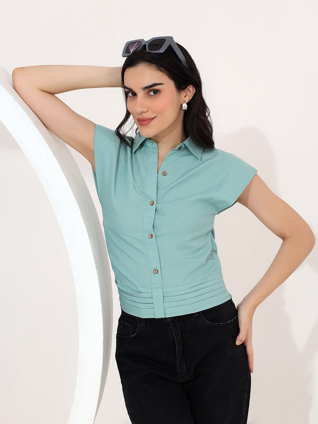 Aqua power shoulder top