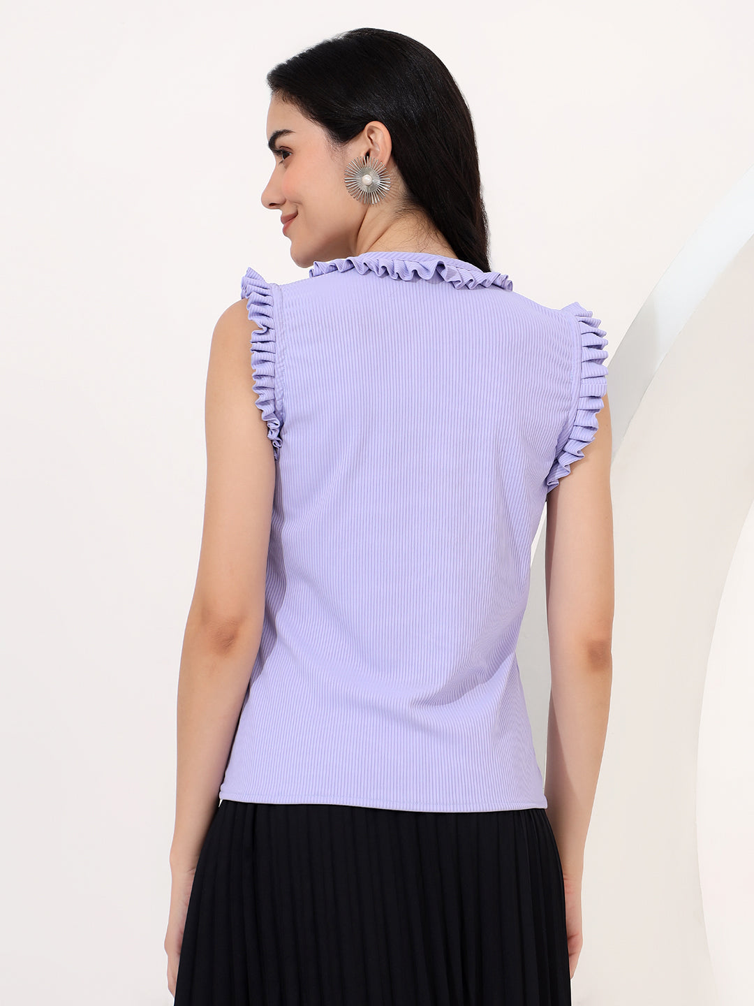 Lavender frill top
