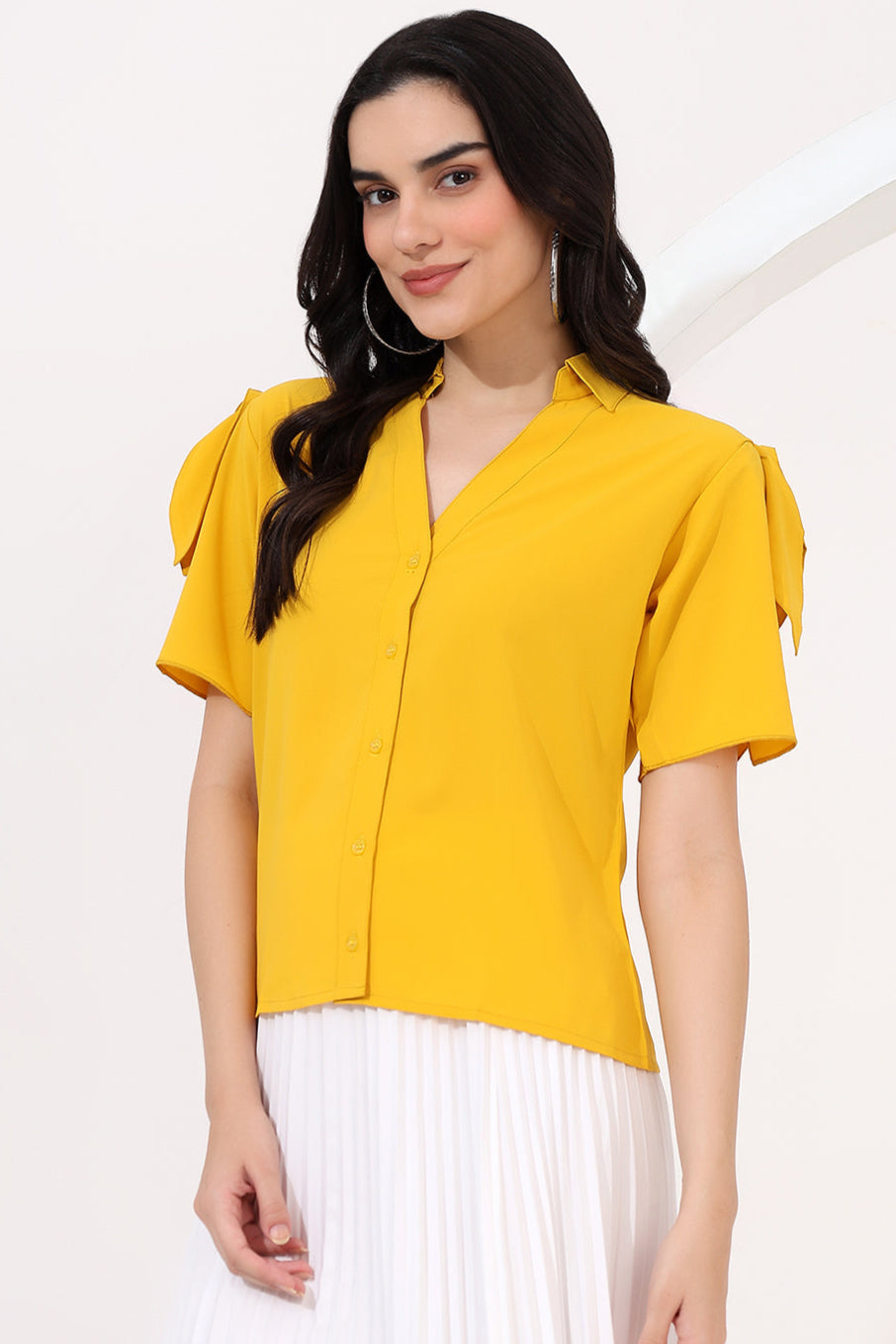 yellow shirt top