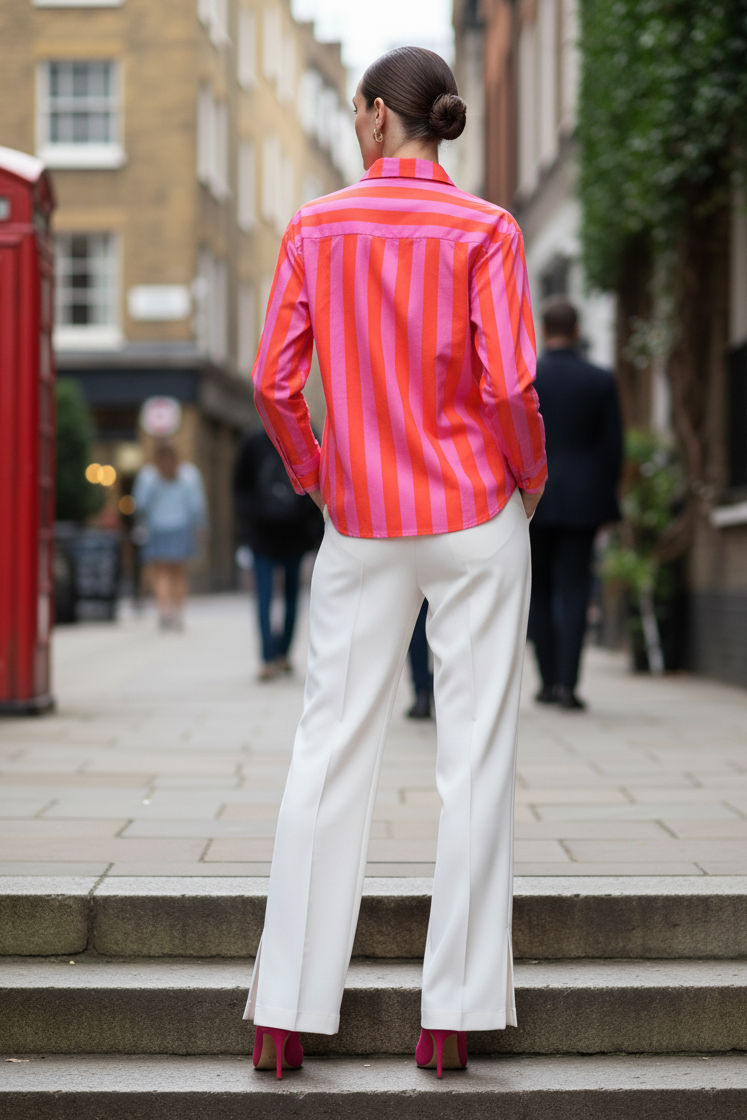 Bright Striped boxy fit shirt