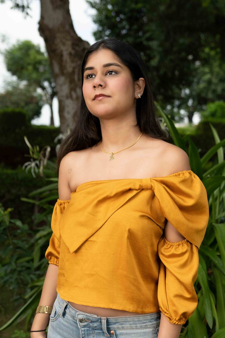 Yellow Bow Top