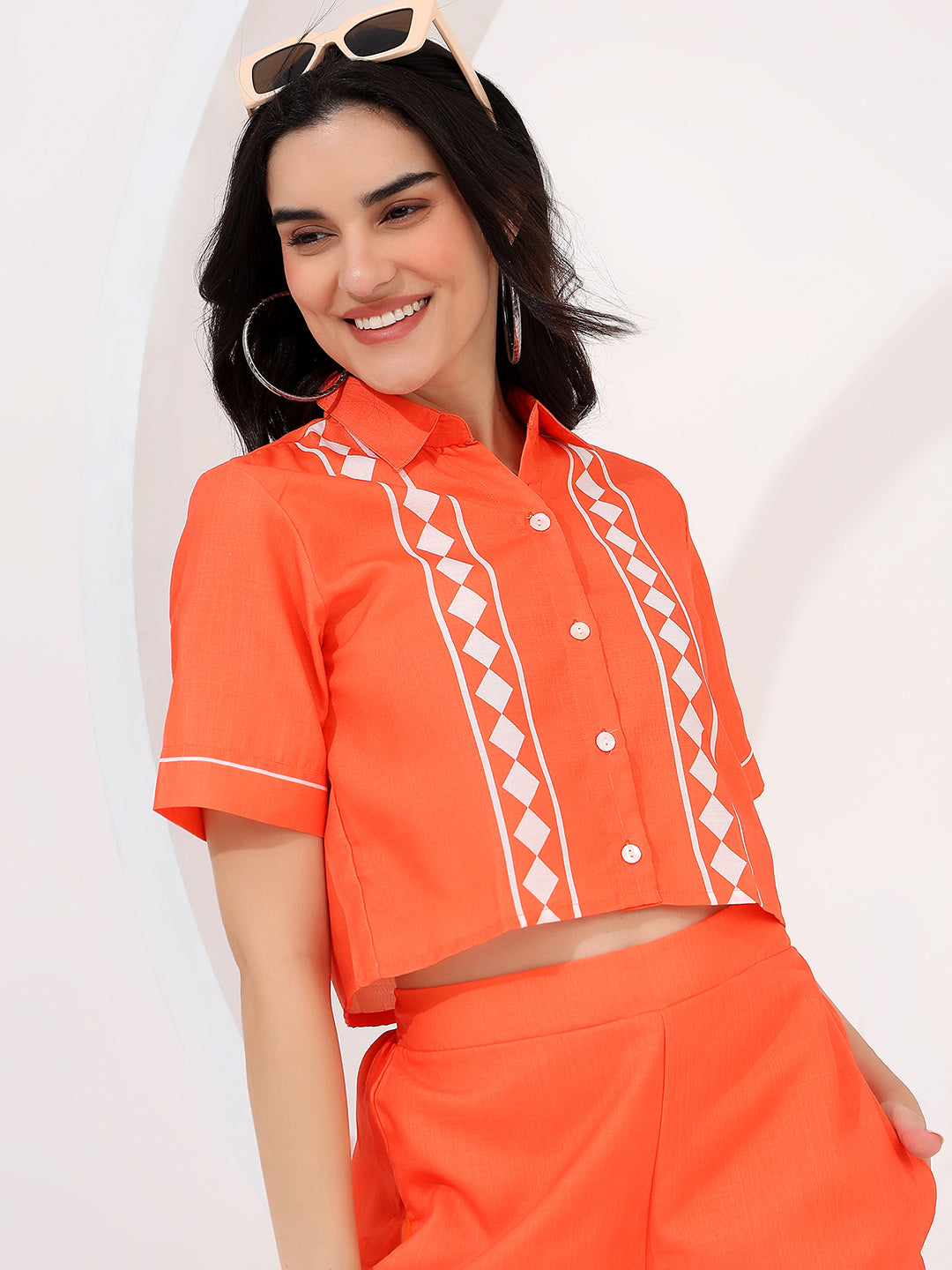Orange printed co-ord set
