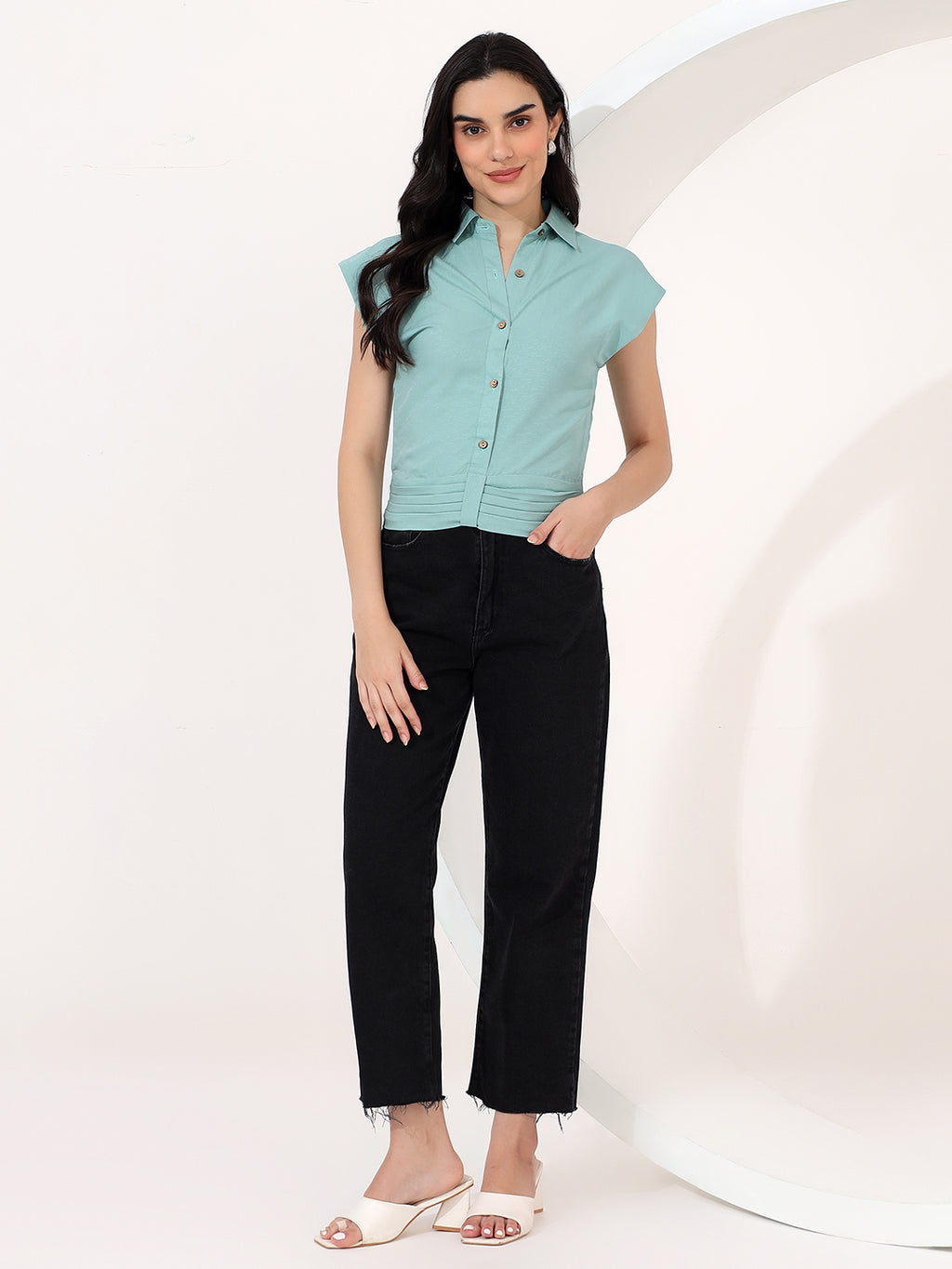 Aqua power shoulder top