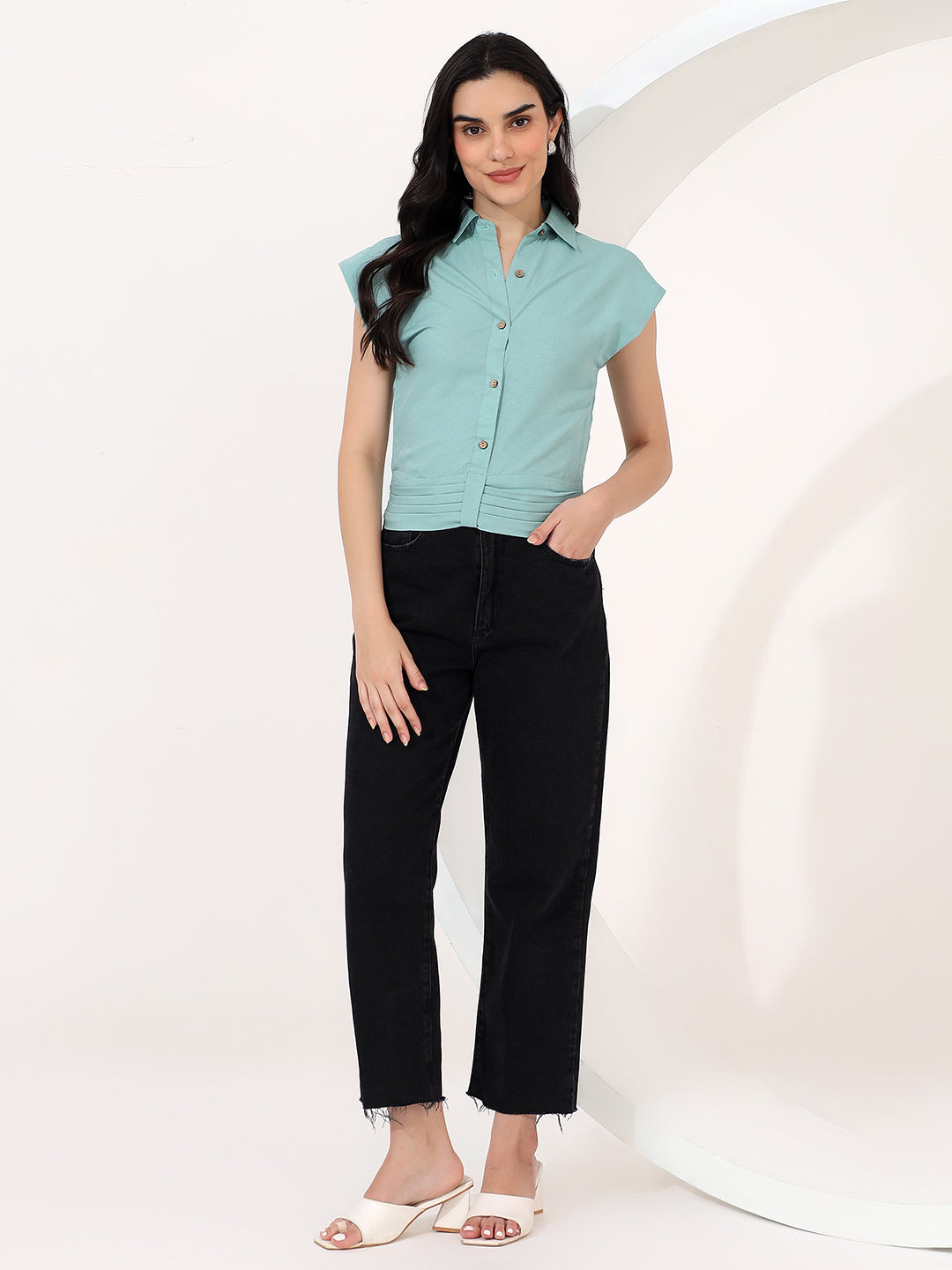 Aqua power shoulder top