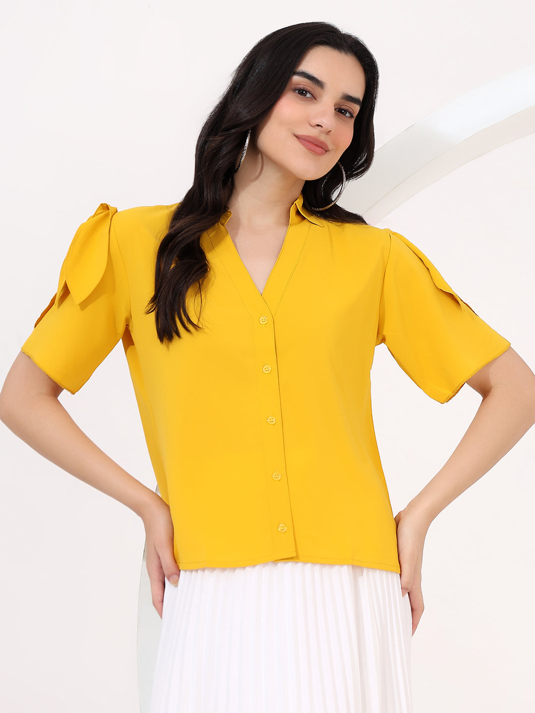 yellow shirt top