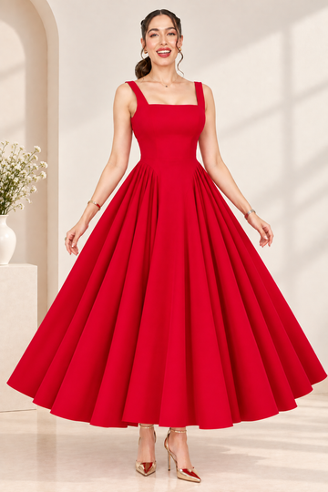 Red Ruby Horizon Flare Dress