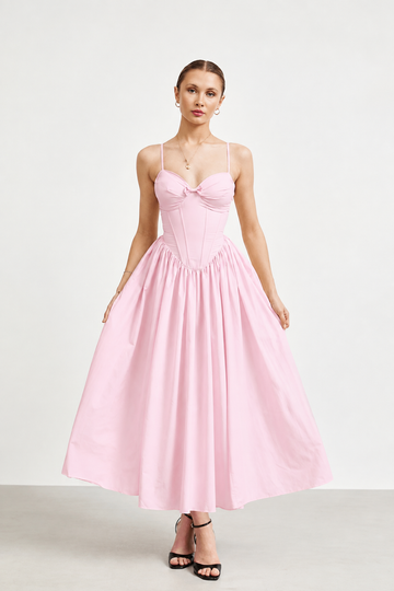 Vanessa Corset Blush Dress