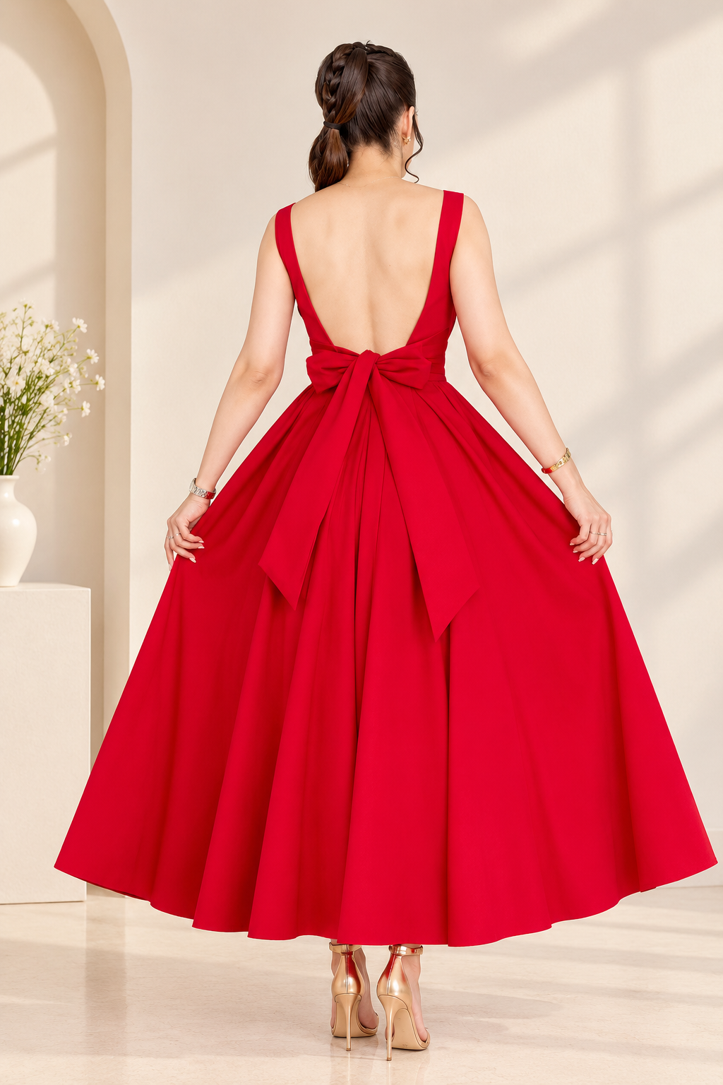 Red Ruby Horizon Flare Dress