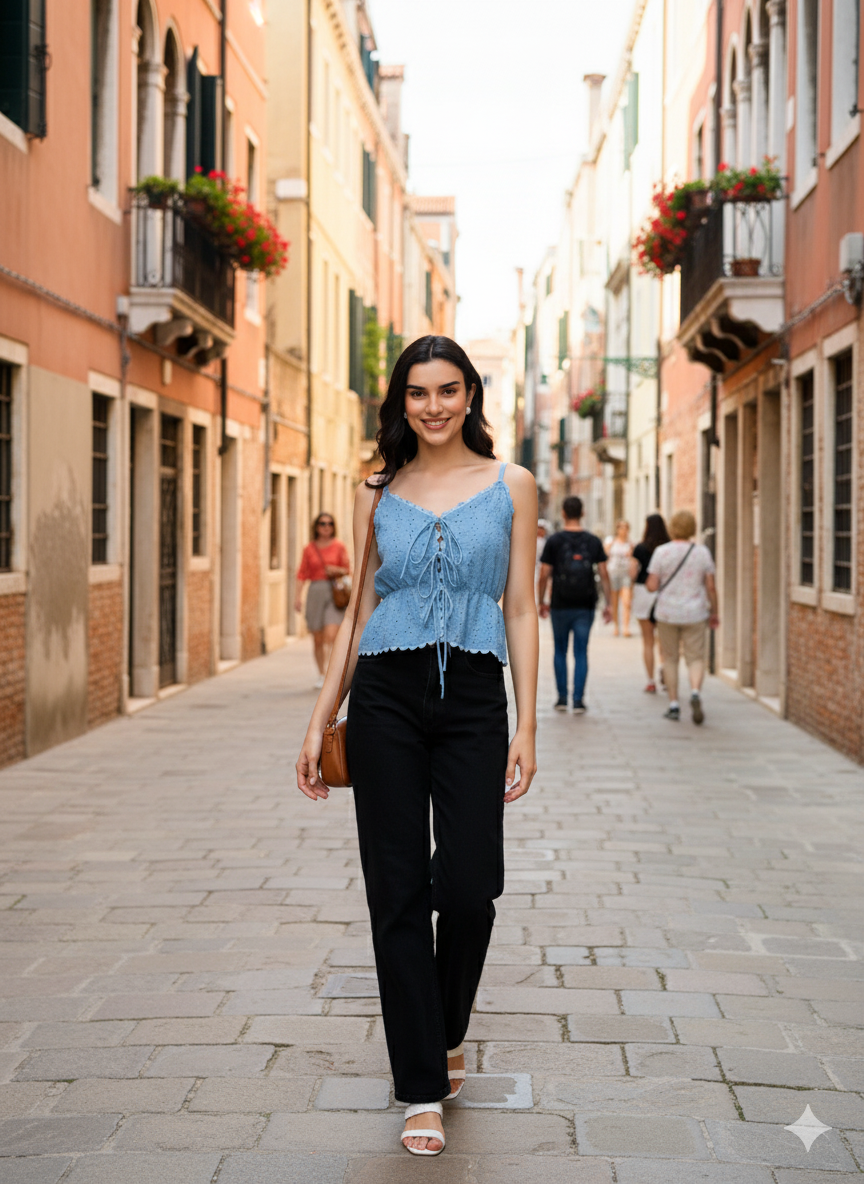 light blue Shefali top