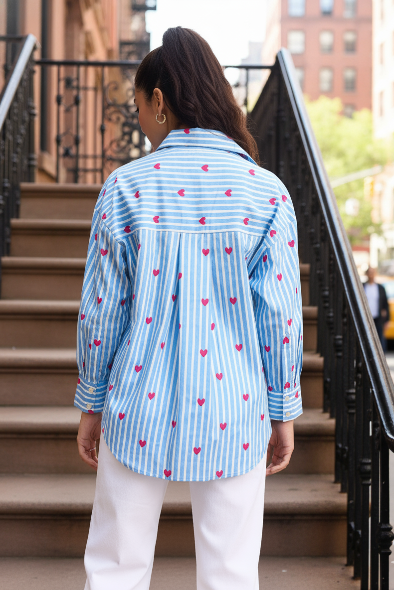 Bright Asymmetrical cotton Shirt