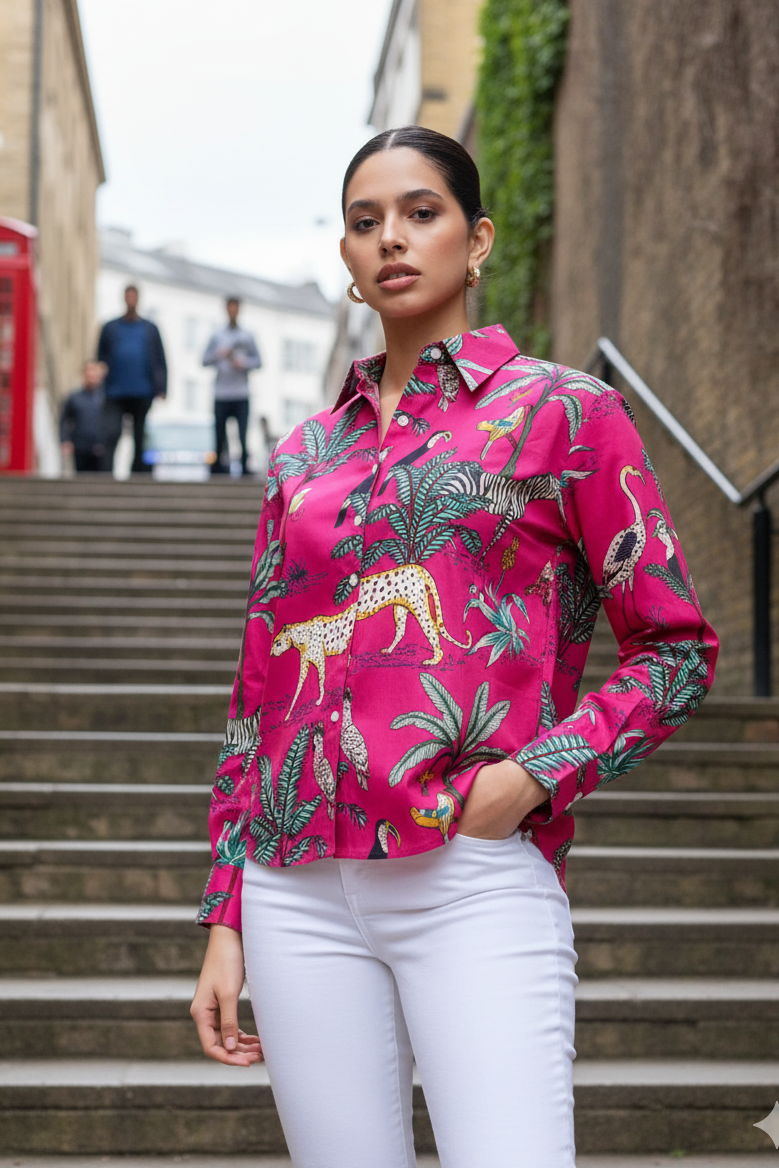 Bright Printed cotton shirt