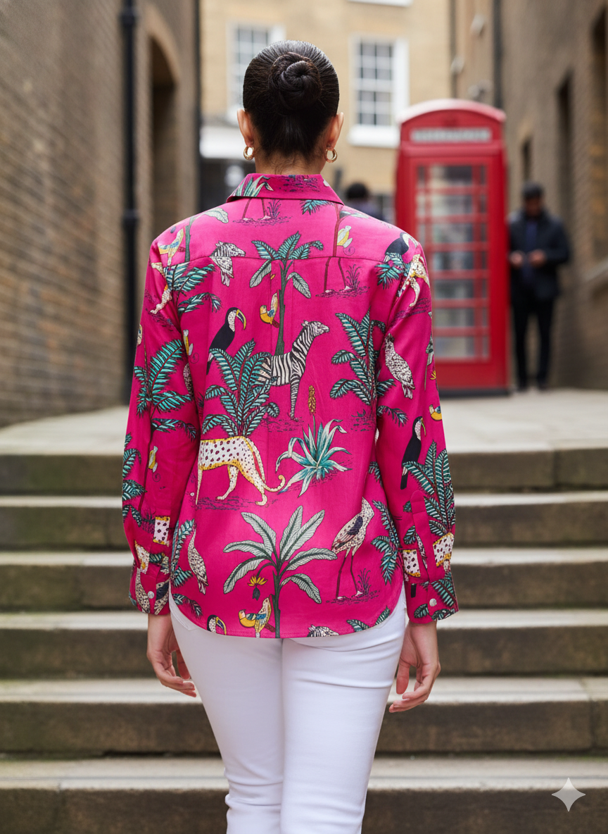 Bright Printed cotton shirt