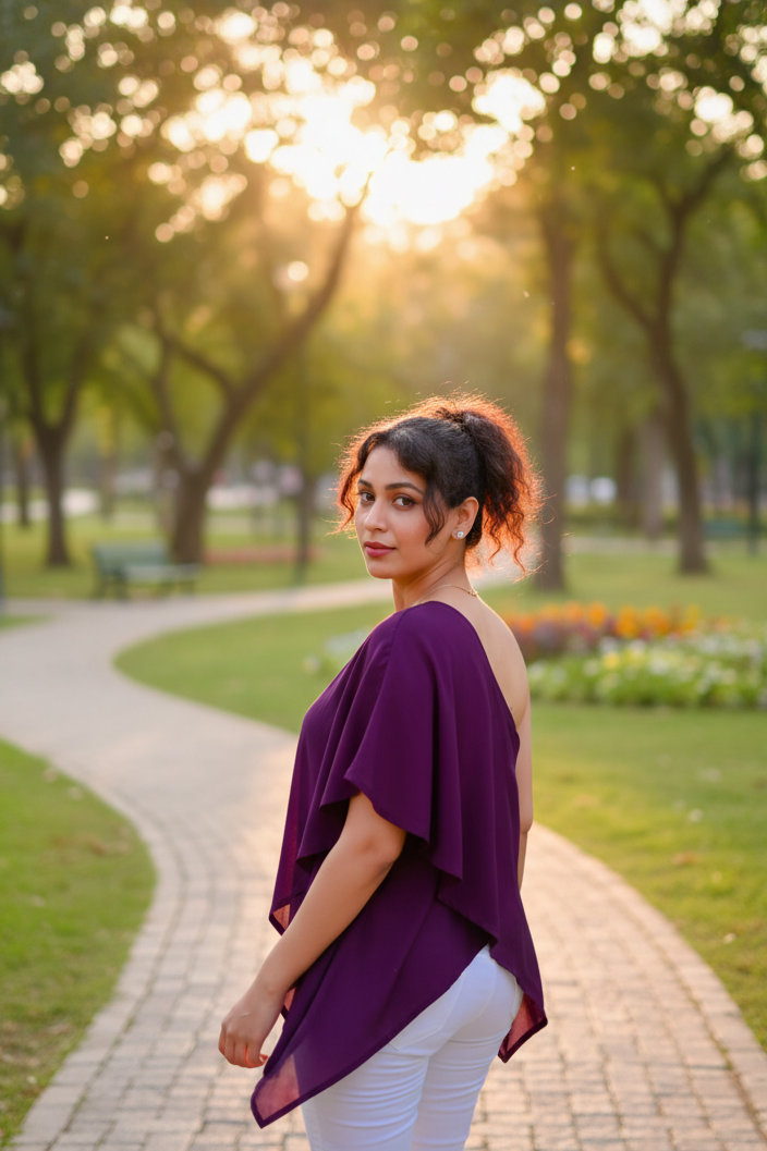 Violate one shoulder top