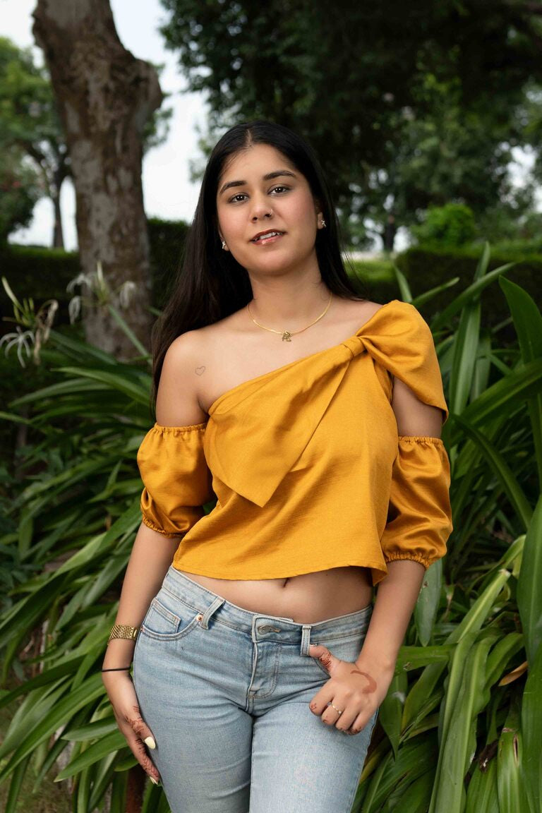 Yellow Bow Top