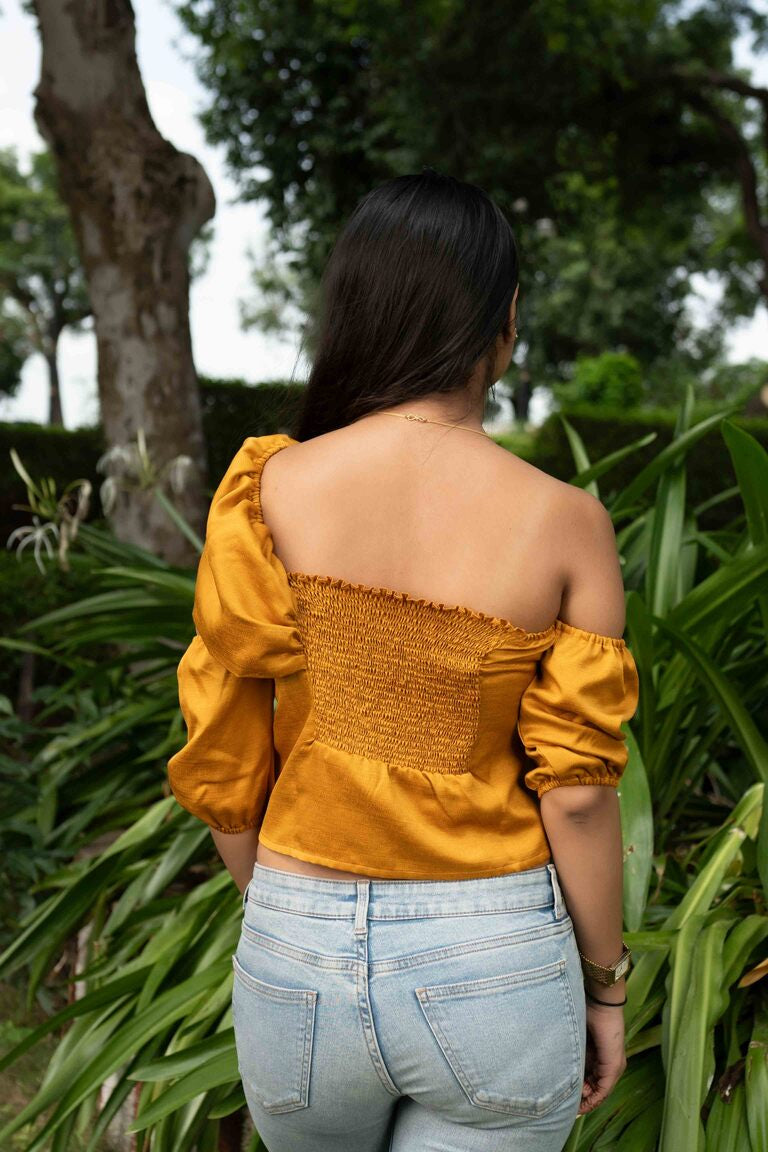 Yellow Bow Top