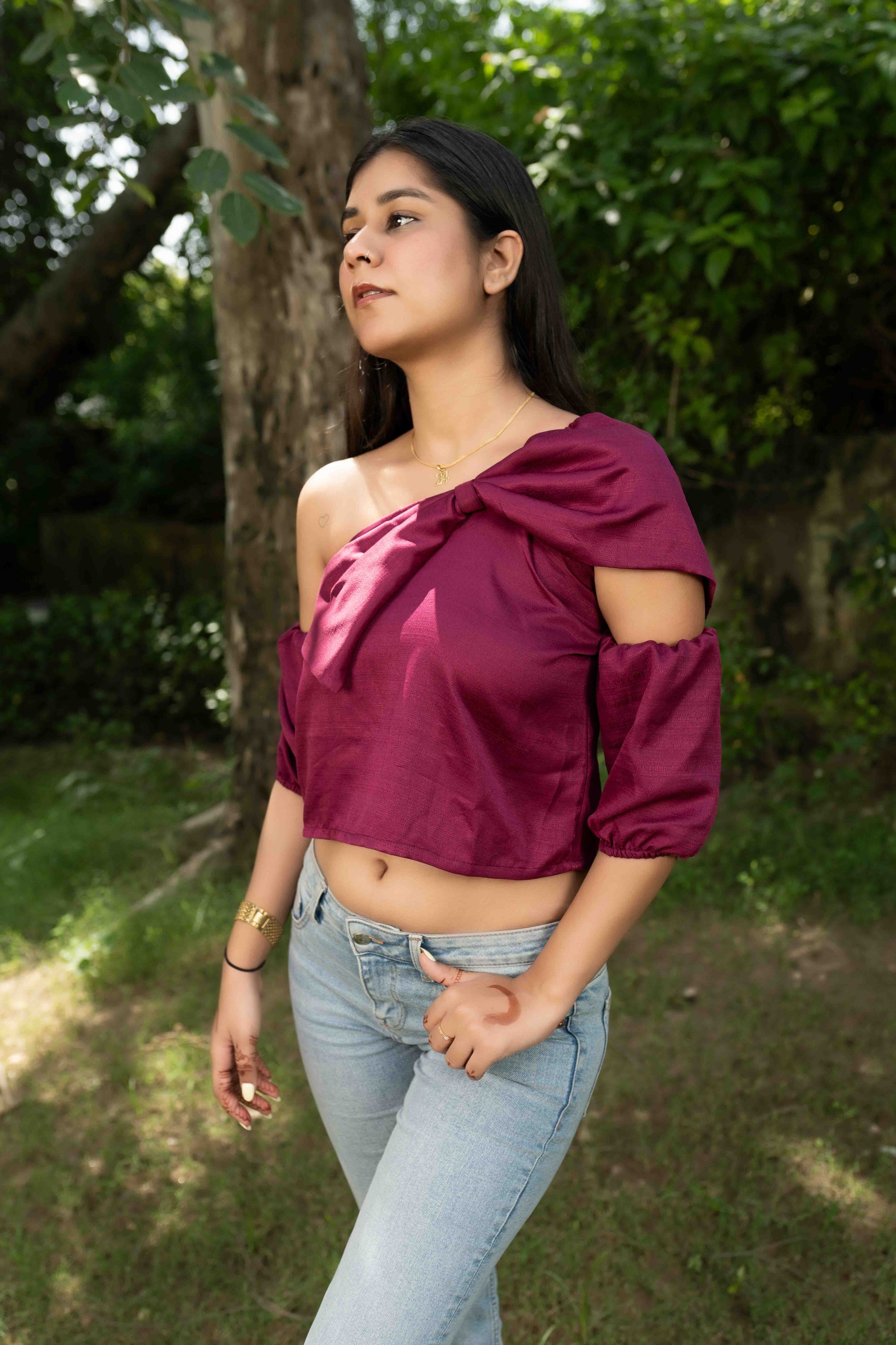 Violet Bow Top