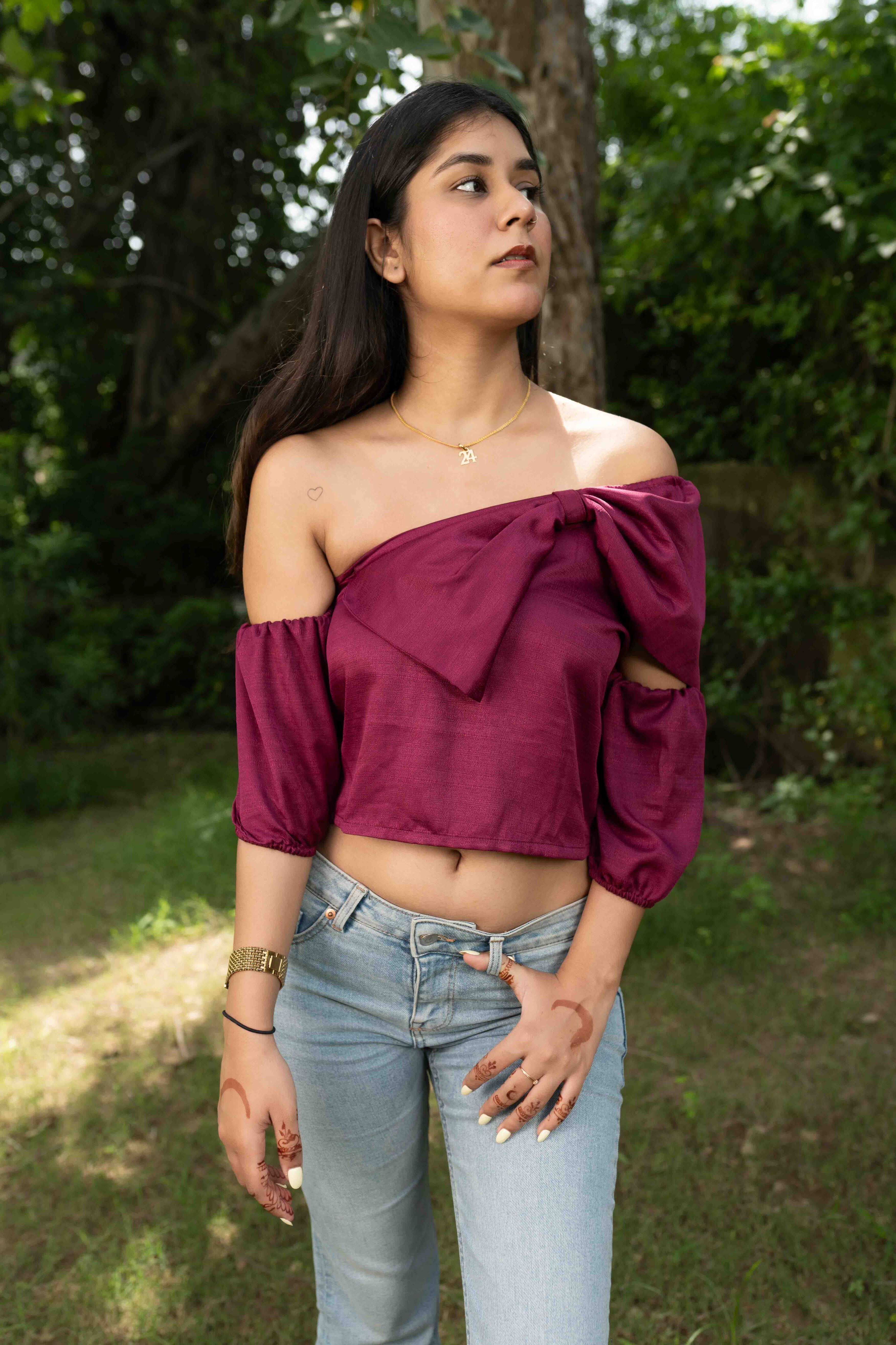 Violet Bow Top