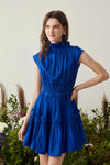 Royal blue cotton dress