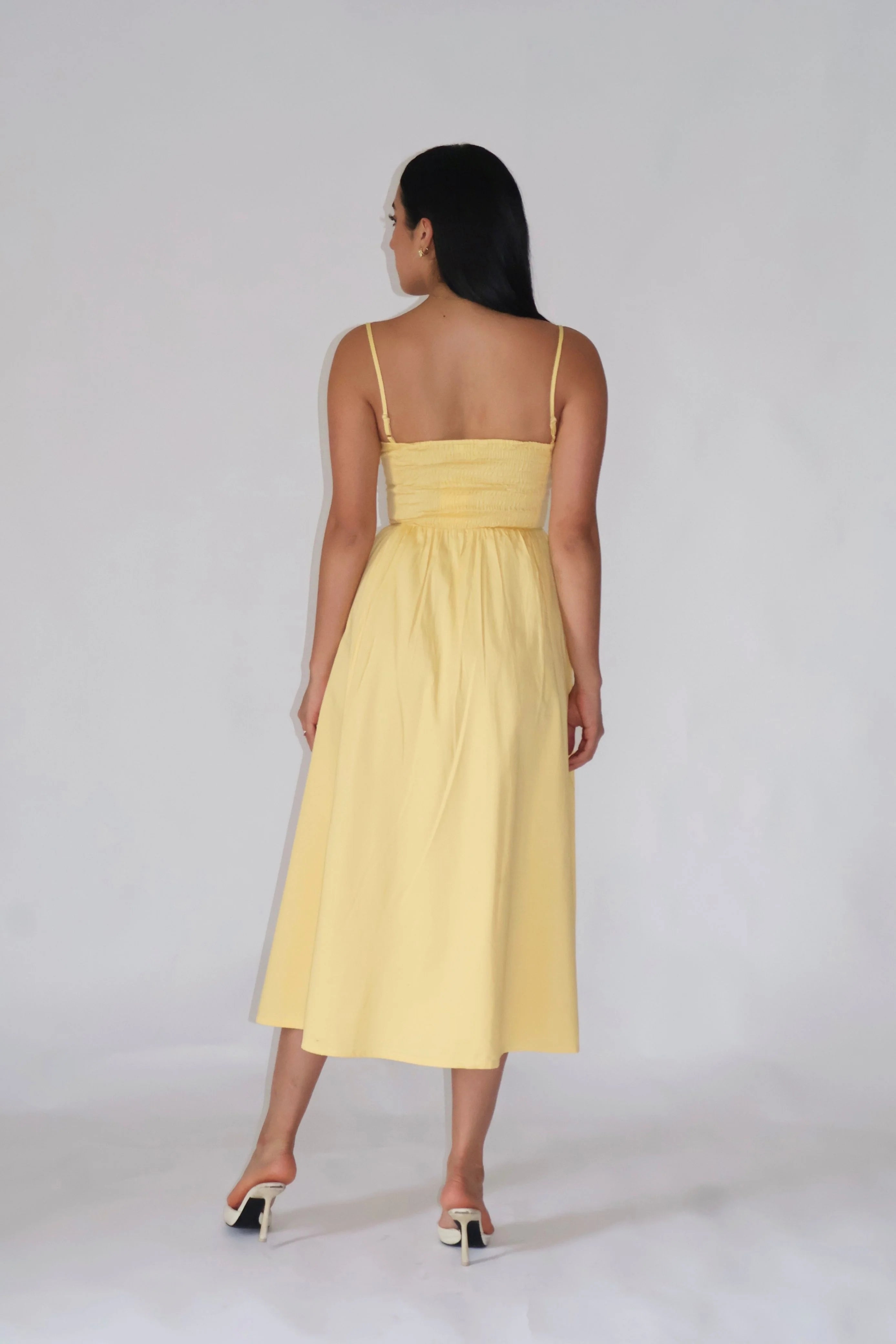 Butter yellow cotton dress