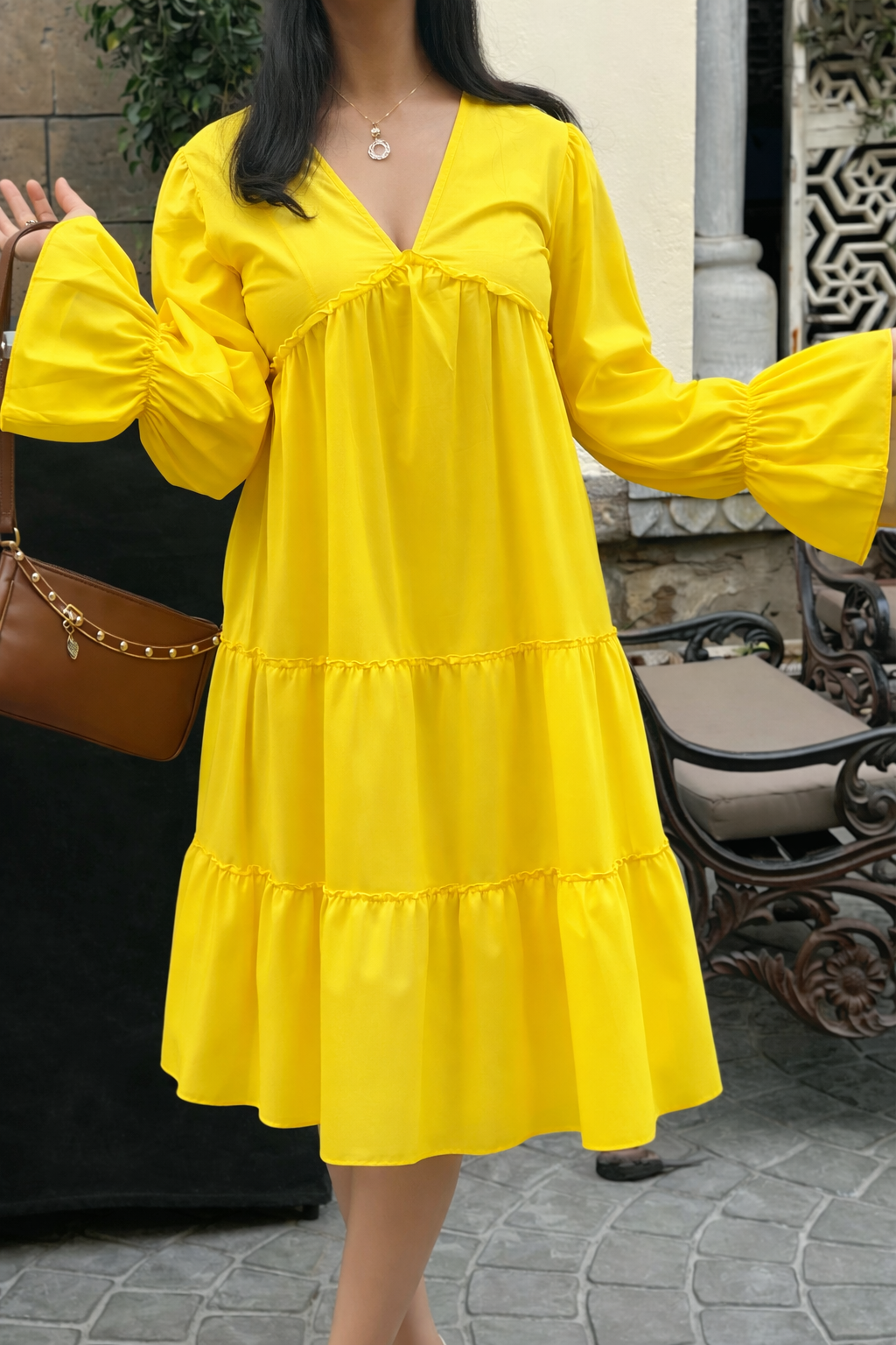 Butter Yellow Cotton Dress